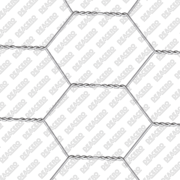 Detalle de malla hexagonal DEACERO galvanizada