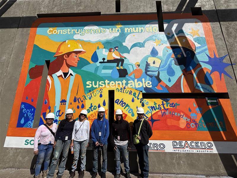 Acería Celaya inaugura un mural participativo por el Día Mundial del Agua con Isla Urbana